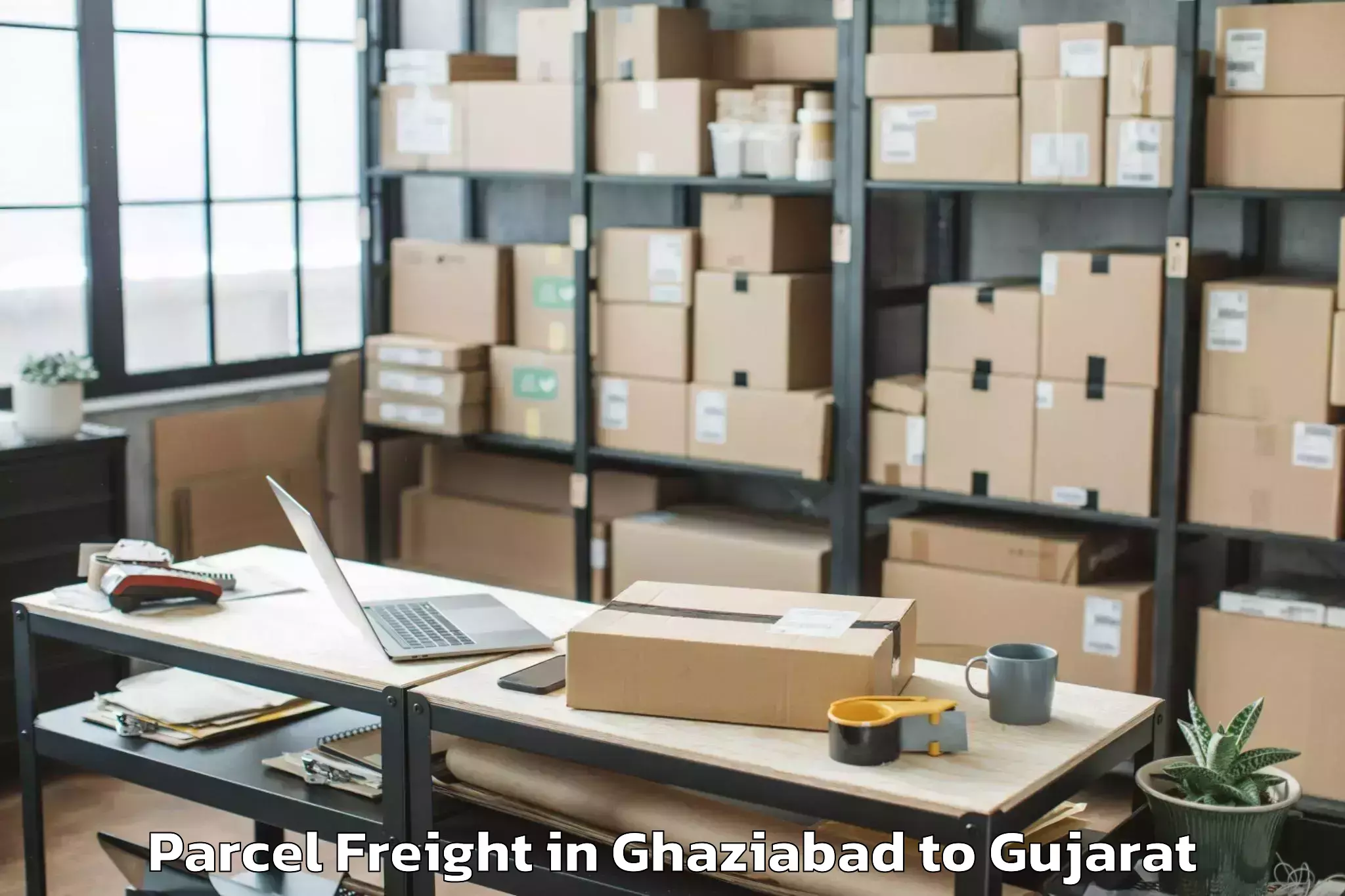 Book Your Ghaziabad to Jhulasan Parcel Freight Today